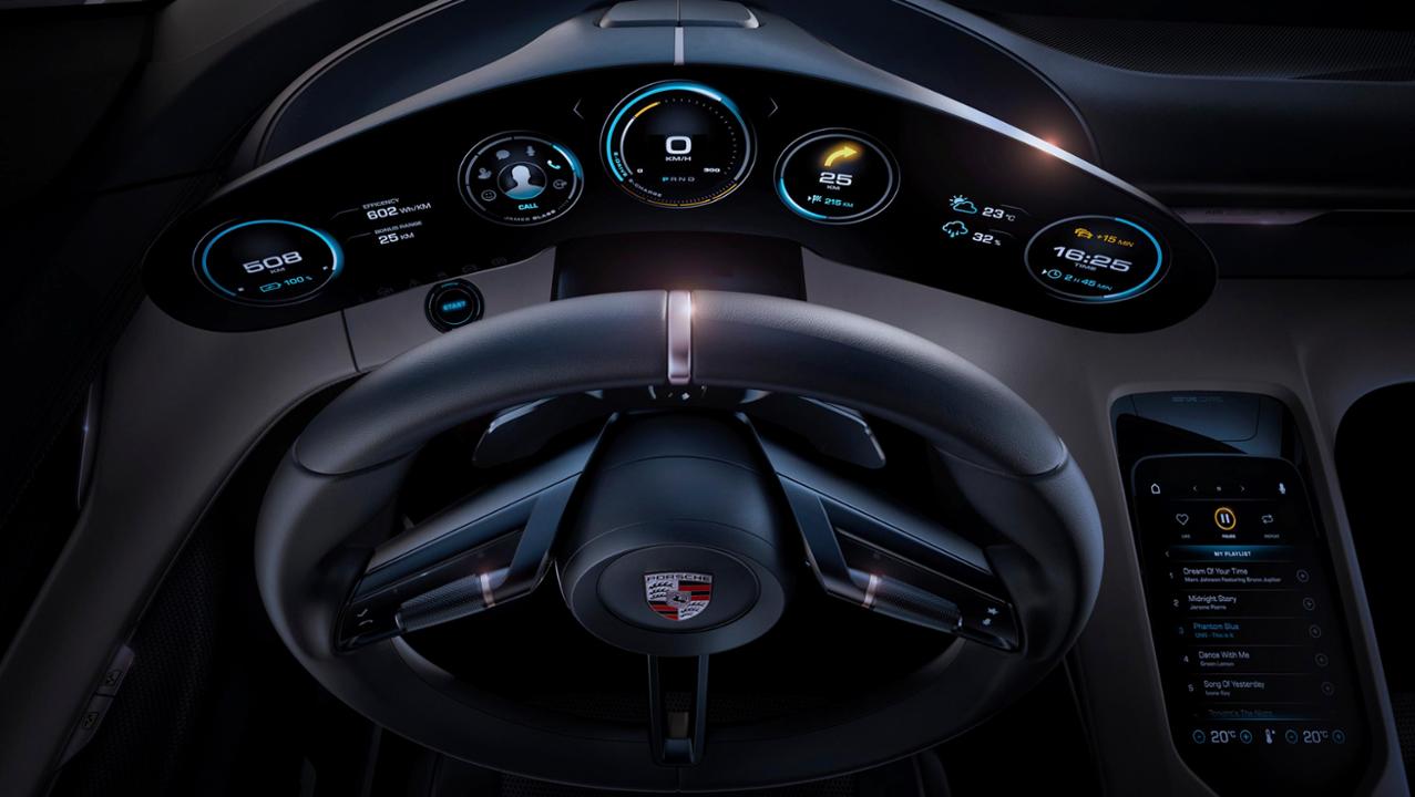 porsche mission E side dashboard
