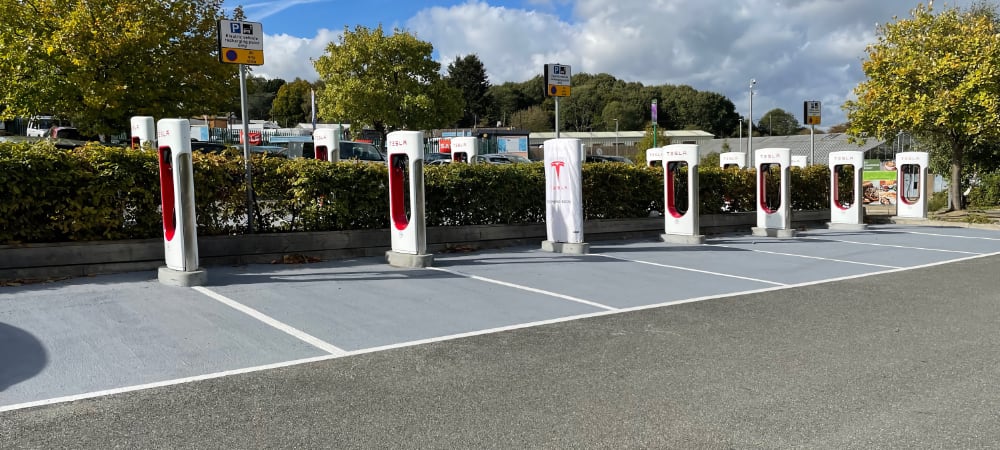 tesla supercharger kent