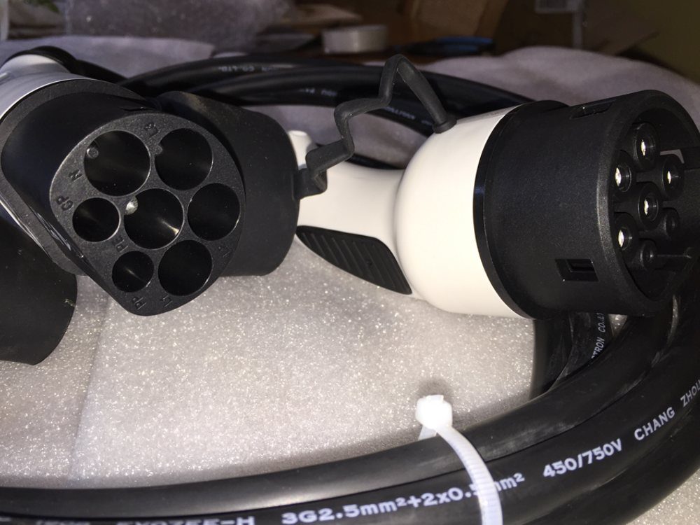 Type 2 - Type 2 Charging Cable close up showing connectors