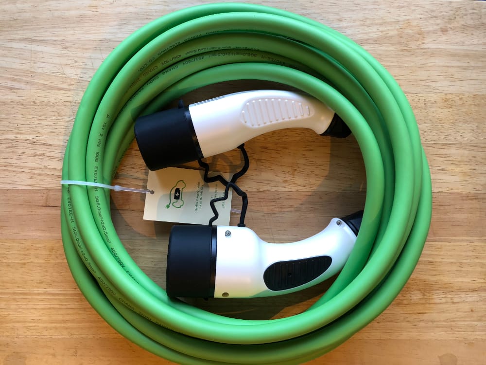 EV-C4C-003. 32Amp Type 2 EV Changing cable from above