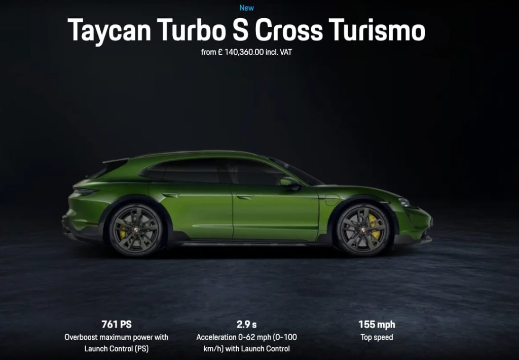taycan turbo S cross Turismo